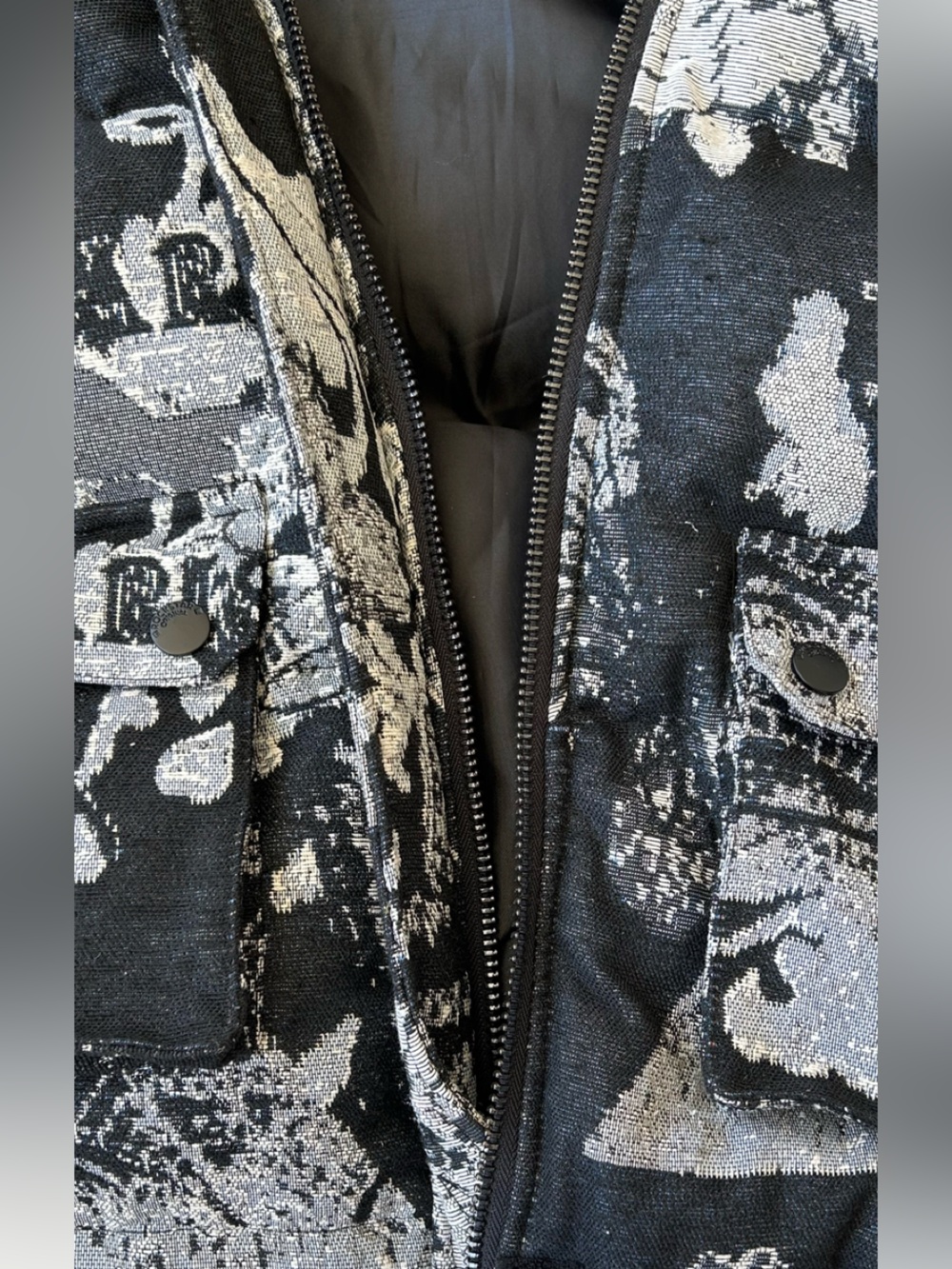 Rockstar Original Women’s Lamia Tapestry Puffer Jacket Detachable Hood Size Xs View 6